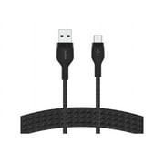 Belkin BoostCharge Pro Flex Braided USB-C to USB-A Cable (1M/3.3FT), Type C to A Cable USB-C USB-IF Certified Fast Charging Cable for iPhone 15, iPad Pro, Galaxy S23, S22, Note, Pixel, & More - Black