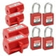 thumbnail image 1 of Bloqueo de enchufe para kit de etiqueta de bloqueo, bloqueo de cable de enchufe Bloqueo de cable de alimentación de 110 voltios y 220 voltios, cubierta de bloqueo de enchufe eléctrico rojo B, 1 of 4