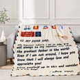 thumbnail image 5 of Blanket for Dad, Birthday Gifts for Dad from Daughter or Son, Warm Birthday Gifts for Dad, Thanksgiving Christmas Best Dad Hug Gifts for Dads, Father Letter Throw Blanket 60" x 50", 5 of 6