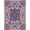 Purple Multi, Pattern 19, variant on ODIKA 4'x6' Maximalist Central Emblem Delicate Blooming Petals Interlocking Design Washable Area Rug None for Bedroom, Reading Nook, Pet Friendly & Non-Shedding