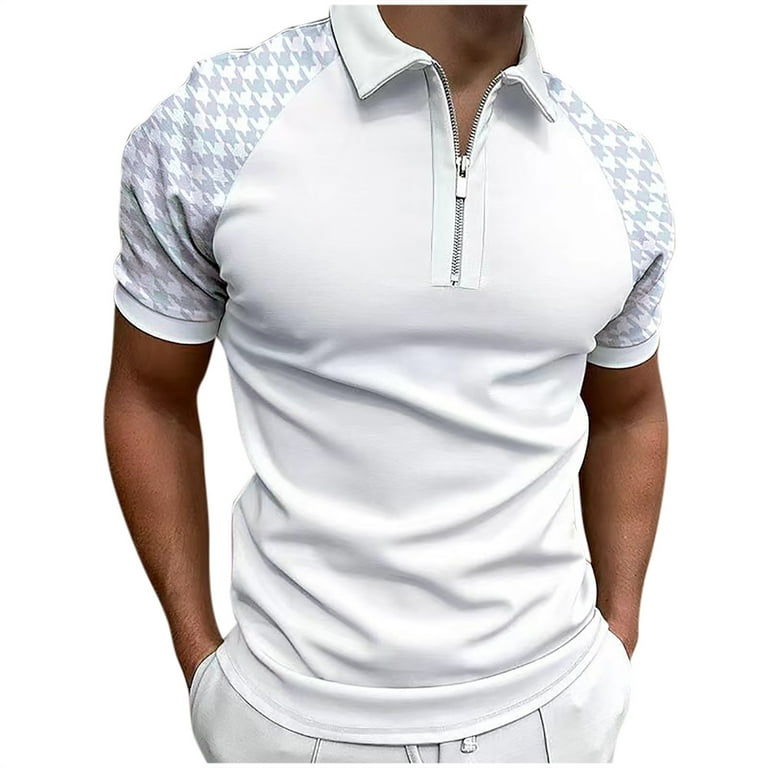 Mens white polo shirts slim fit cheap