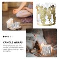 thumbnail image 4 of Phenofice 50Pcs Paper Candlesculptor Silver Grape Pattern Hollow Laser Cutting Home Decoration, 4 of 7