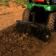 Dextrus universal 32 Cut Width Disc Plow Harrow with 2 Receiver Hitch Mount for ATVs /UTVs Heavy Duty