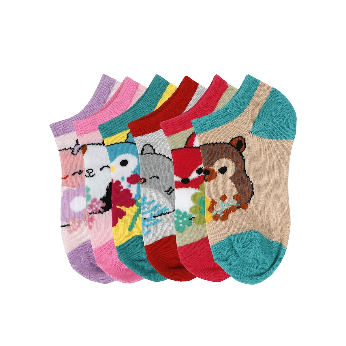 Squishmallows Characters 6-Pack Kids Ankle Socks - Walmart.com