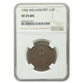 thumbnail image 1 of 1766 William Pitt Copper Halfpenny VF-25 NGC (Brown), 1 of 3