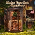 thumbnail image 2 of Book Nooks for Adults - Tree Library Theme 3D Wooden Puzzle Kit | Miniature Dollhouse | Home Bookshelf Decor Gift, 2 of 9