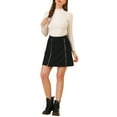 thumbnail image 5 of Allegra K Women's Plaid Overall Zipper Contrast Strap Mini Suspender Skirt, 5 of 6