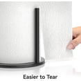 thumbnail image 2 of Paper Towel Holder Countertop, Stainless Steel Kitchen Roll Holder with Weighted Base, Fits Standard & Large Rolls-Black, 2 of 6