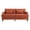 Dark Orange, variant on Knubmt Upholstered Loveseat Sofa with Wood Legs, 2 Seater Fabric Sofa Couch for Home, Living Room, Office, Black
