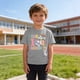 thumbnail image 5 of Camiseta Gráfica de Manga Corta Linda para Niños Niños Niñas, Temporada Escolar Impresión Tee Vestir de Verano Casual, 5 of 9