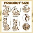 thumbnail image 3 of zhangmingg Wooden Tabletop Centerpieces Set of Four Tiered Rabbit Shaped Signs for Home Dining Room 4PCS, 3 of 6