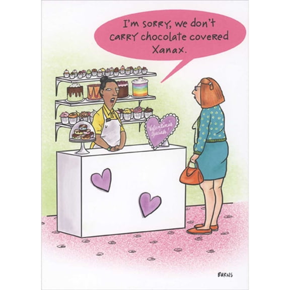 RSVP Don't Carry Chocolate Covered Xanax Funny Valentine's Day Card for Woman