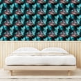 thumbnail image 3 of Ambesonne Nature Abstract Peel & Stick Wallpaper for Home, Psychedelic Jungle, 13"x72", Sea Blue Burgundy Black, 3 of 5