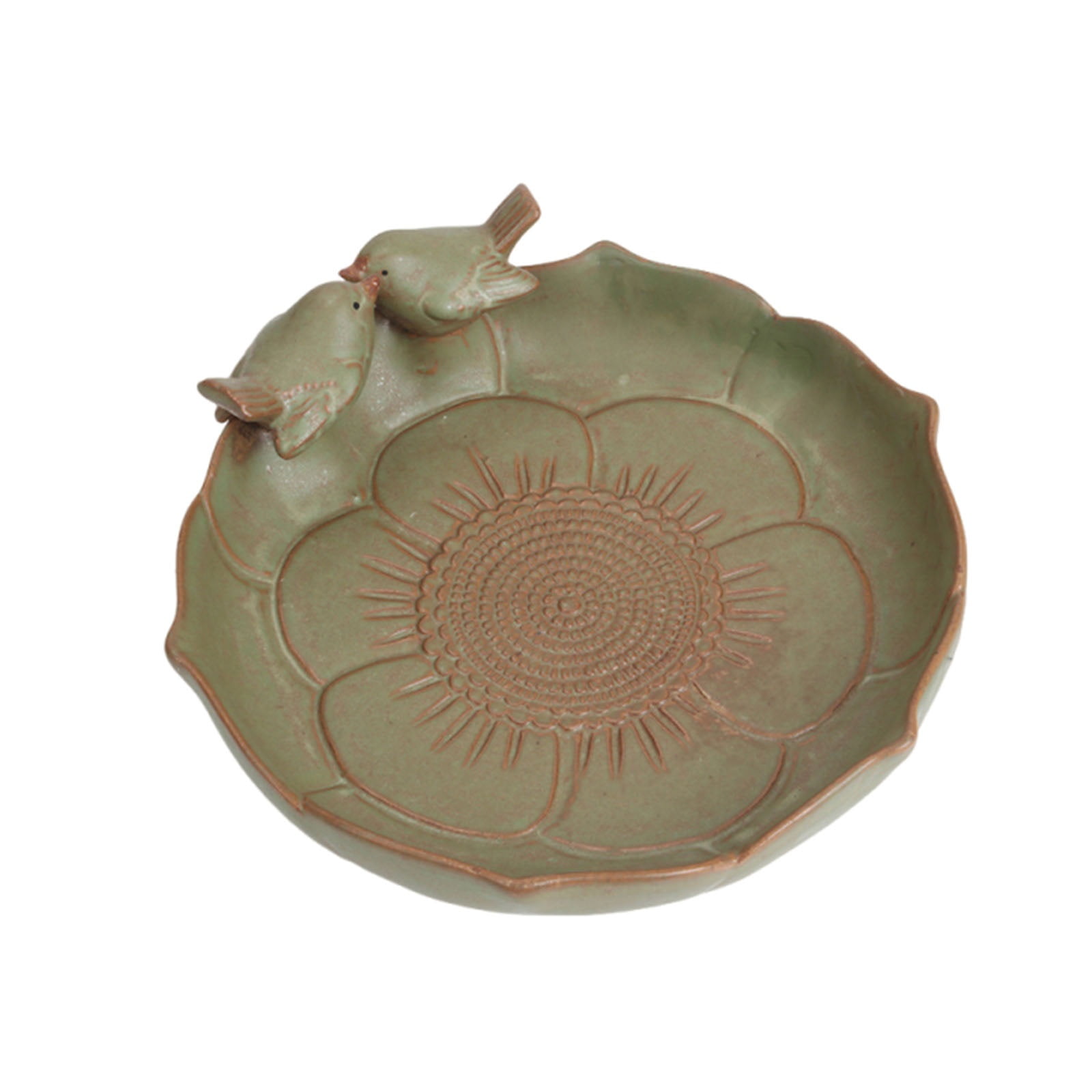 Ceramic bird bath, bird watering container, outdoor bird feeding bowl, bird watering accessory, multifunctional feeding dish, garden decoration for garden and terrace