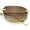 Gold - Brown, variant on Gangster Rimless Geometric Narrow Rectangle Jaguar Hustler Sunglasses Gold - Clear