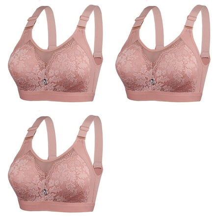Sinzelimin 3Pcs Women s Push Up Full Coverage Bra Seamless No Underwire Bralettes Adjustable Strap Everyday Underwear