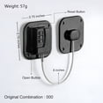 thumbnail image 4 of ZHZFKQ Refrigerator Lock, Heavy Duty Fridge Lock, Combination Lock for Refrigerator Cabinets, Drawers, Safety Lock, Easy Install No Keys Needed (Black-2 Pack) Baby Safety Products, 4 of 7