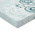 thumbnail image 2 of Ambesonne Floral Fitted Sheet, Shabby Plant Petals Swirl, Twin Size, Jade Green Pale Blue, 2 of 3