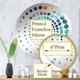 thumbnail image 3 of Designart "Dive into Deep Sea with Wavy Splendor" Coastal Spiral Dot Round Wall Mirror - Oval Printed Decorative Mirror - Multiple Color Options, 3 of 5