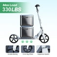 thumbnail image 2 of Vebreda 200mm Kick Scooter for Kids 6+ Years Teens Adults, 330LB Weight Capacity, 4 Levels Height Adjustable, for Outdoor, White, 2 of 11