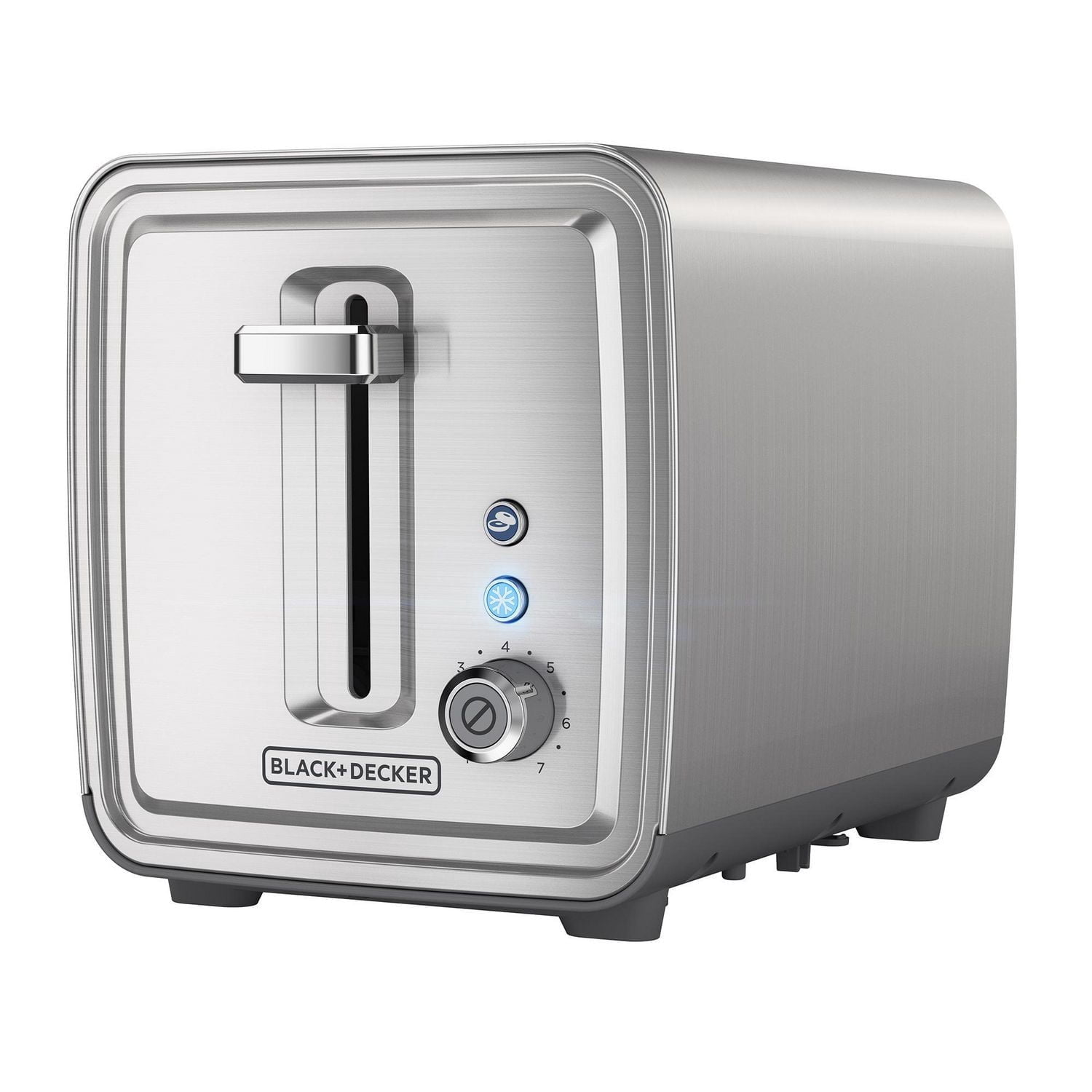 2-Slice Toaster with extra-wide self-centering slots