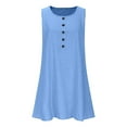 thumbnail image 5 of gljltg Summer Midi Dresses for Women Hollow Out Eyelet Ruffle Swing A Line Long Dress with Pockets Elastic Waist Short Sleeve Solid Color Boho Beach Dress, 5 of 9