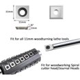 thumbnail image 3 of 11mm Square Straight Carbide Inserts for Woodturning, 11x11x2.0mm for Replacement Cutter Knives,3pcs, 3 of 5