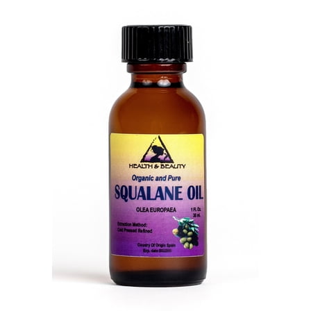 Squalane oil organic olive-derived anti-aging moisturizer cold press pure 1 oz