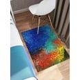 thumbnail image 4 of Colorful Painting Rug, Bath Rugs, Colorful Abstract Rug, Customs Rug, Blue Rugs, Step Rug, Modern Rug, Office Decor Rugs, Living Room Rug, 2.3'x3.3' - 70x110 cm, 4 of 7