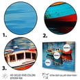 thumbnail image 3 of Designart "Fishing Boat harmonies II" Transportation Floater Framed Wall Art Living Room, 3 of 7