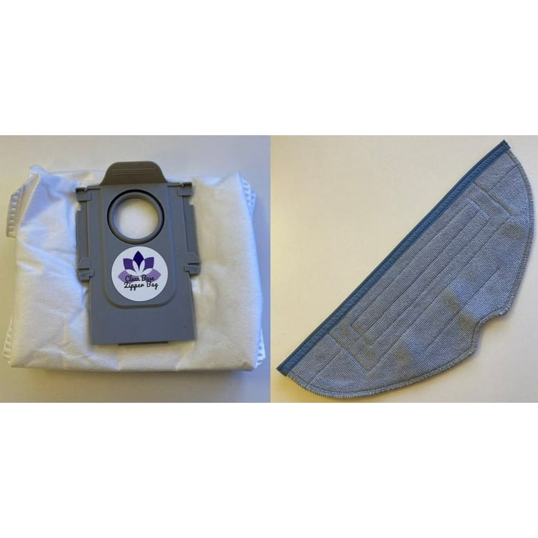 Clean Base Zipper Bag - Reusable Dust Bag and Replacement Mop Pad for Roborock S7 MaxV Series
