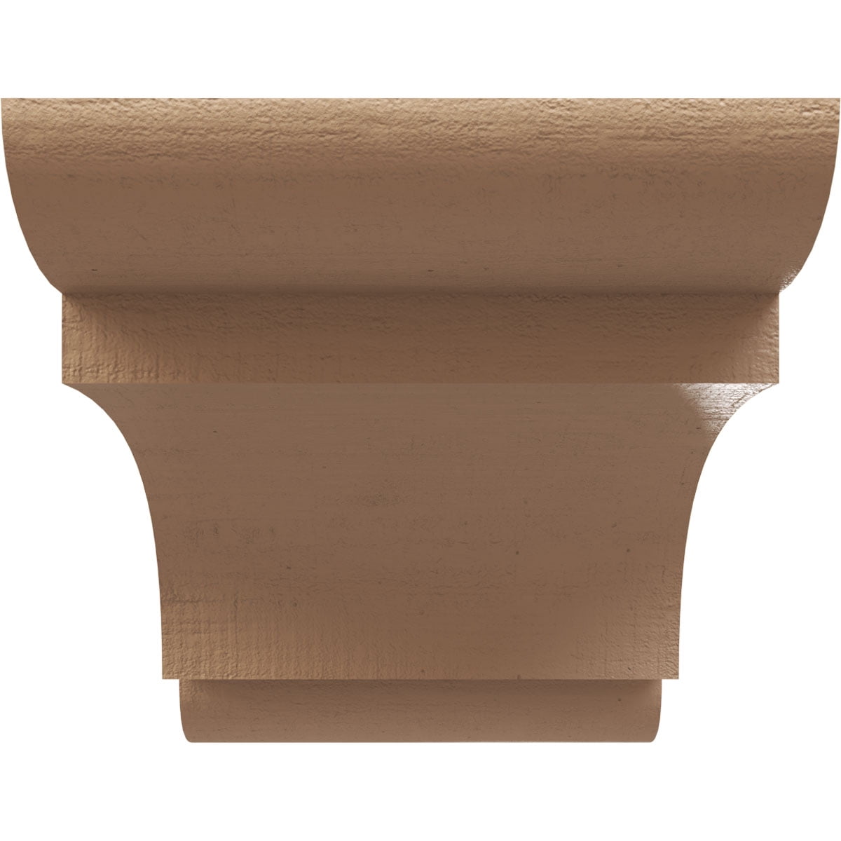 5"W x 10"D x 5"H Wide New Brighton Rough Cedar Woodgrain TimberThane Corbel, Primed Tan
