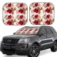 thumbnail image 2 of Picia Lilies Flowers 2 Piece Car Windshield Sun Shade Foldable | Foldable Sun Shield for Front Window Blocks UV Rays and Keeps Your Vehicle Cool-Small, 2 of 7