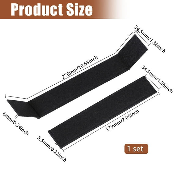 1set Rectangle Felt bag Base Shaper Saver and Insert for Wallet on Chain bag Black 179~270x34.5x5.5~6mm