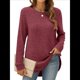 thumbnail image 1 of Suéteres de Moda para Mujer, Tops de Larga, Ropa de Otoño, Camisetas y Blusas de Moda. Vino Tinto S, 1 of 6