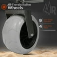 thumbnail image 2 of 3-in-1 Folding Wagon with Bench Seat – 500lbs Capacity, 9"x4" Beach Tires for Camping & Beach, gray, 2 of 23