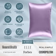thumbnail image 4 of Bare Home Satin Pillowcase Set - Luxury Pillowcases - Soft and Smooth - Breathable - Envelope Closure - Standard, Lavender, 4 of 8