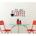 thumbnail image 2 of But First Coffee Vinyl Wall Decals Kitchen Décor Stickers Quote Wall Art, 23x12-Inch, Black/Red, 2 of 3