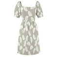 thumbnail image 6 of Ginkgo biloba - gingko leaves - tan Sleeveless Dress dresses for special events Party dresses for women, 6 of 7