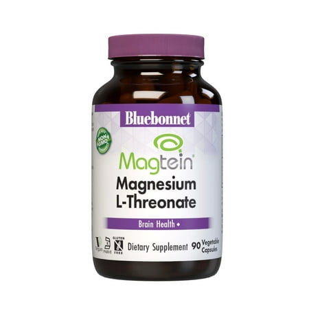 Bluebonnet Magtein Magnesium L-Threonate, Brain Health*, 90 Vegetable Caps, 30 Days