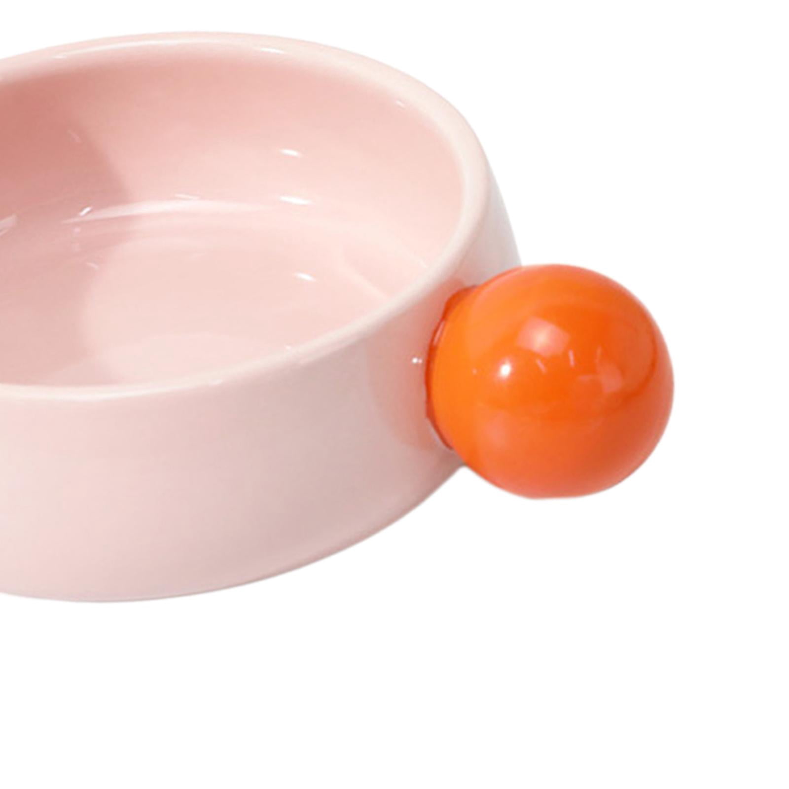 Gazechimp Cat Bowl Portable Wide Cat Dish for Pet Supplies Small Animals Pets Supplies Pink