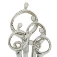 thumbnail image 5 of 11" x 21" Silver Porcelain Ceramic Family Sculpture, by DecMode, 5 of 13