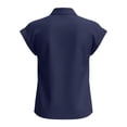 thumbnail image 7 of TGSLY Notch V Neck Linen Blouses Lightweight Soft Dressy Casual Cap Sleeve Shirts Versatile Office-Casual Fit Solid Color Tops XXXL, 7 of 7