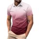 thumbnail image 1 of Camisas de Manga Larga para Hombres Impresos Girar Hacia Abajo Botones de Cuello Lateral Dividido, Casual Blusa de Manga Corta, 1 of 6