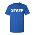 thumbnail image 2 of Tee Hunt Staff T-Shirt Event Staff Uniform Employee Party Security Mens Shirt, Blue, 3X-Large, 2 of 5
