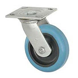 Global Industrial Heavy Duty Swivel Plate Caster 4"" Molded Plastic Wheel 420 Lb