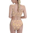 thumbnail image 3 of Picia Cute Bee Women's High Waisted Bikini Scoop Neck Swimsuit Two Pieces Bathing Suit-Medium, 3 of 8