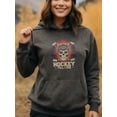 thumbnail image 2 of Bold Hockey Hoodie for Men and Women, Unisex Pullover Hooded Sweatshirt, Comfortable Cotton Poly Blend, Casual Everyday Streetwear, 2 of 5