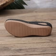 thumbnail image 6 of Caywon Womens Flower Embellished Wedge Flip Flops, Toe Post Slide Sandals, Casual Summer Beach Footwear, Comfortable Slip On Slippers, Sandalias Con Cuña Para Mujer, 6 of 9