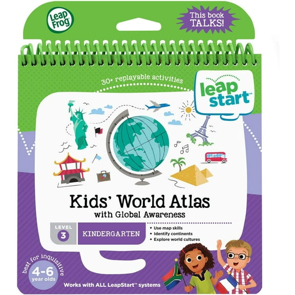 LeapFrog LeapStart Kids' World Atlas and Global Awareness Activity Book, Ages 4 to 6